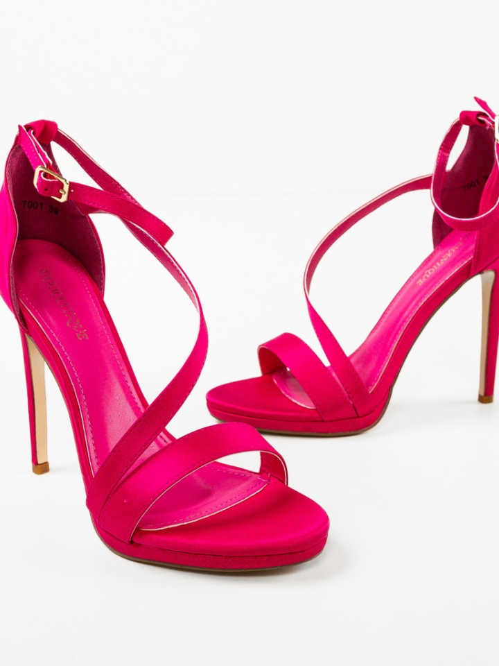 Sandale cu toc Lindon Fuchsia