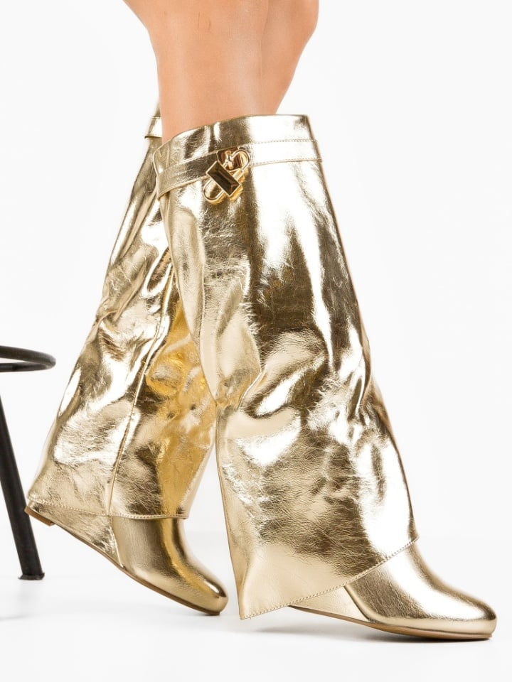 Cizme dama Ahmed Argintii