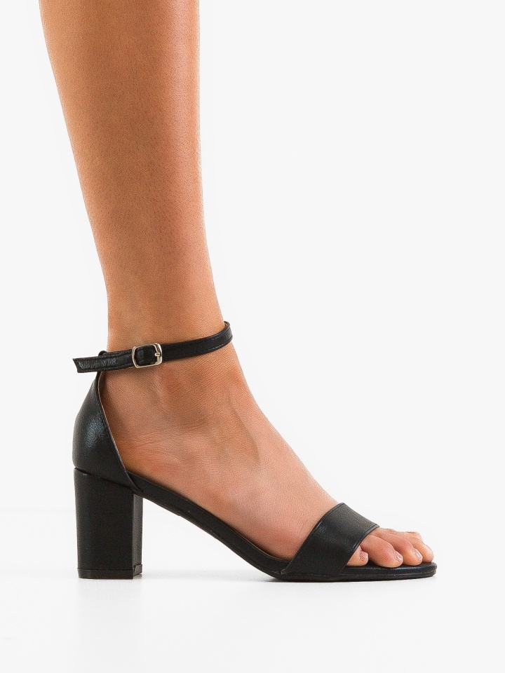 Sandale cu toc Susan Albe