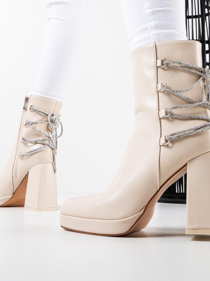 Botine dama Beattie Bej