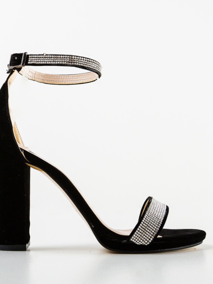 Sandale cu toc Crimson Negre