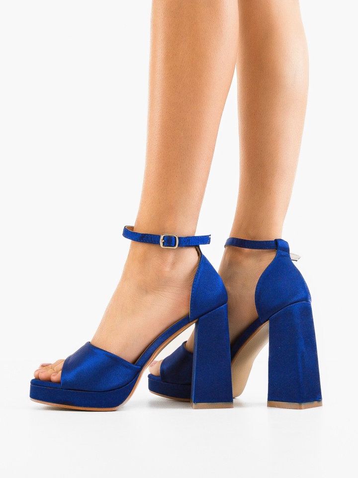 Sandale cu toc Mills Albastre