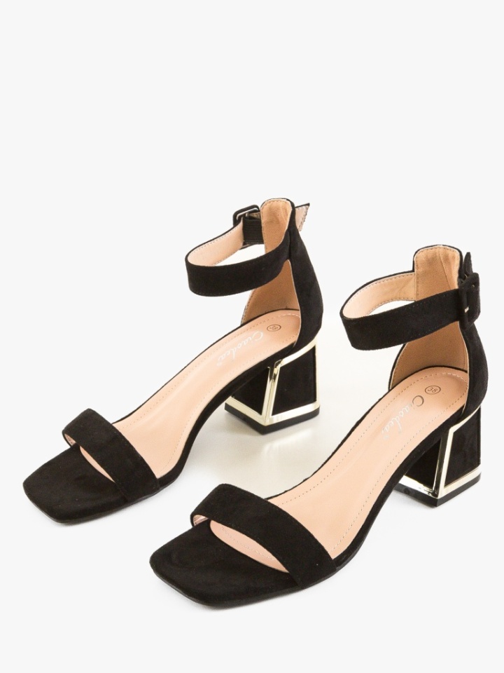 Sandale cu toc Lang Negre