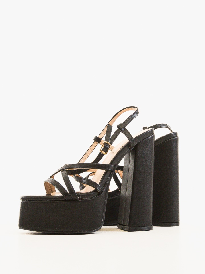 Sandale cu toc Pope Negre