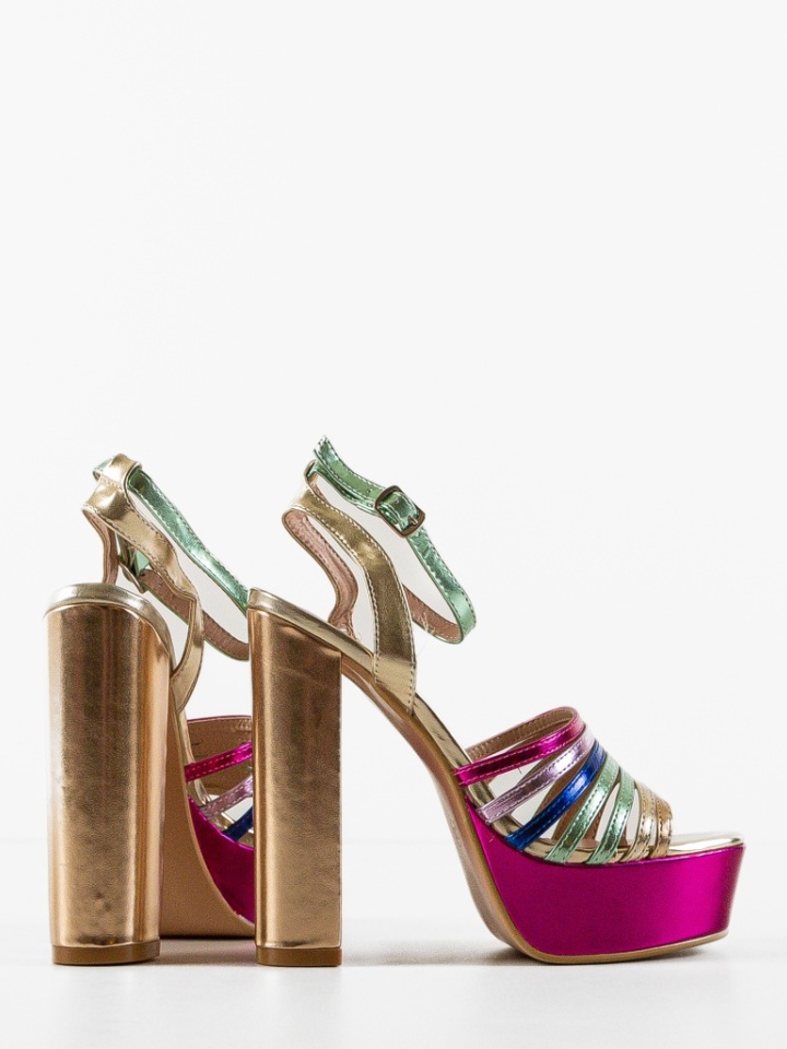 Sandale cu toc Darcey Multi