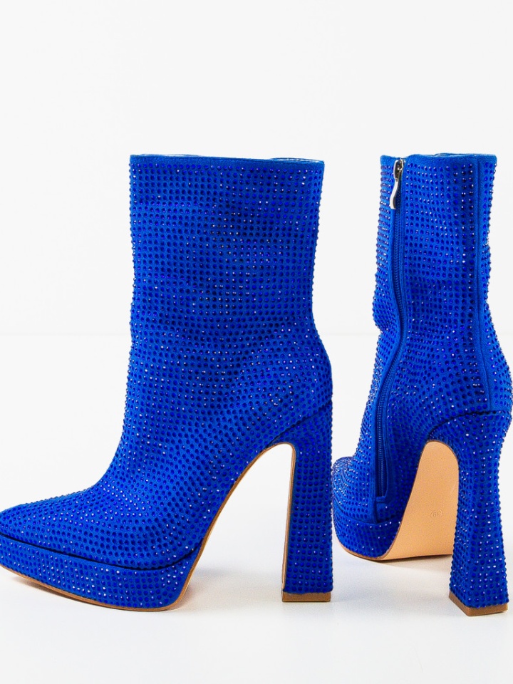Botine dama Valeryia Albastre