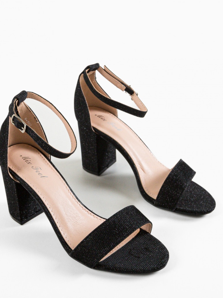 Sandale cu toc Dian Argintii