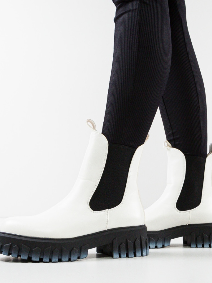 Ghete dama Poppy Albe