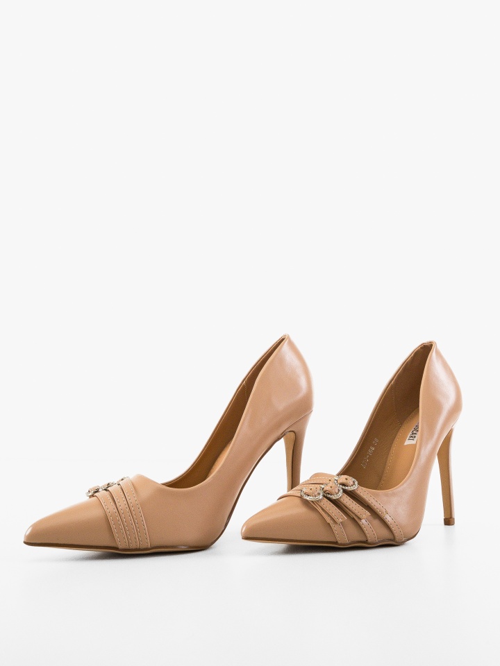 Pantofi stiletto dama Nelso Bej