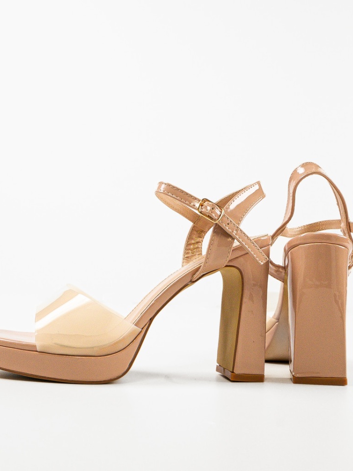 Sandale cu toc Ebaka Nude
