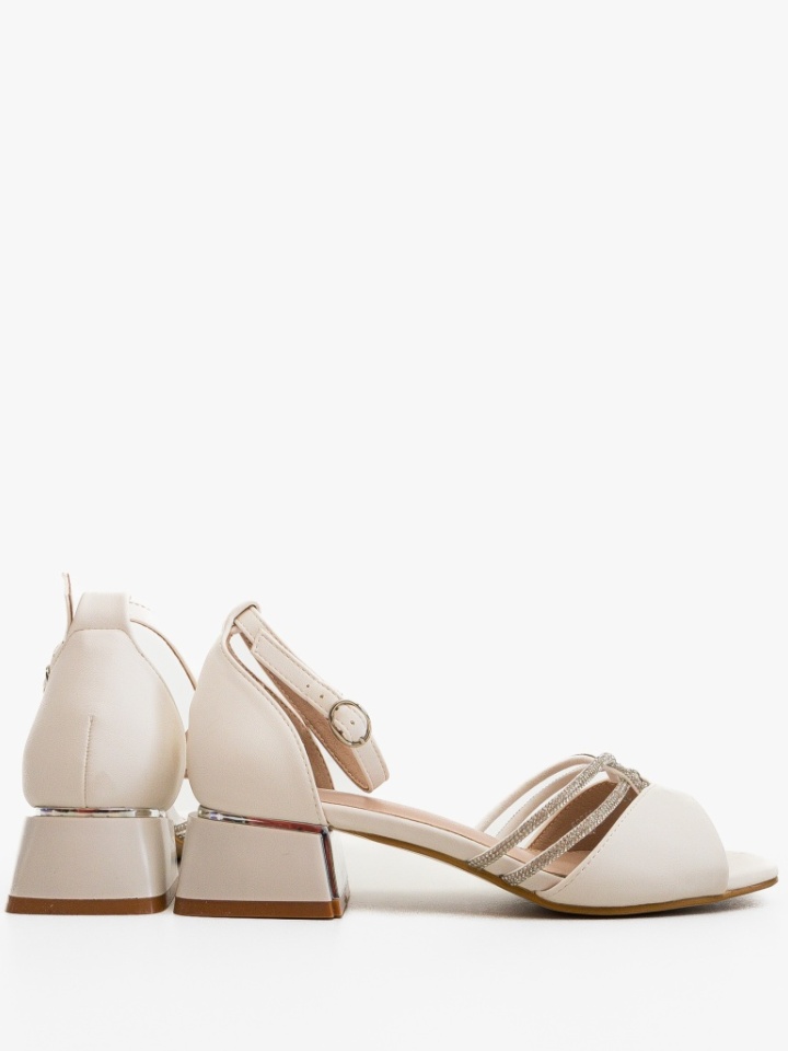 Sandale cu toc Fenrir Argintii