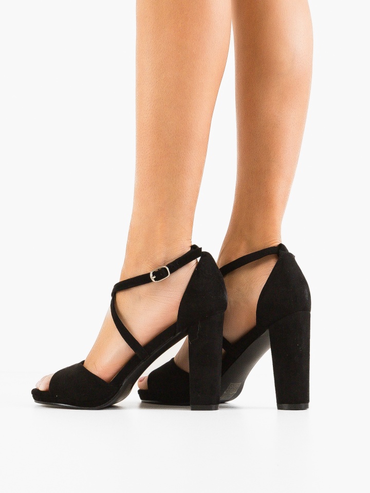 Sandale dama cu toc Delany Albastre