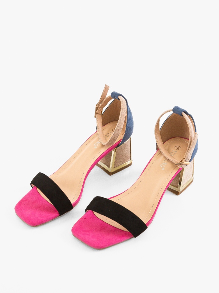 Sandale cu toc Bryan Portocalii