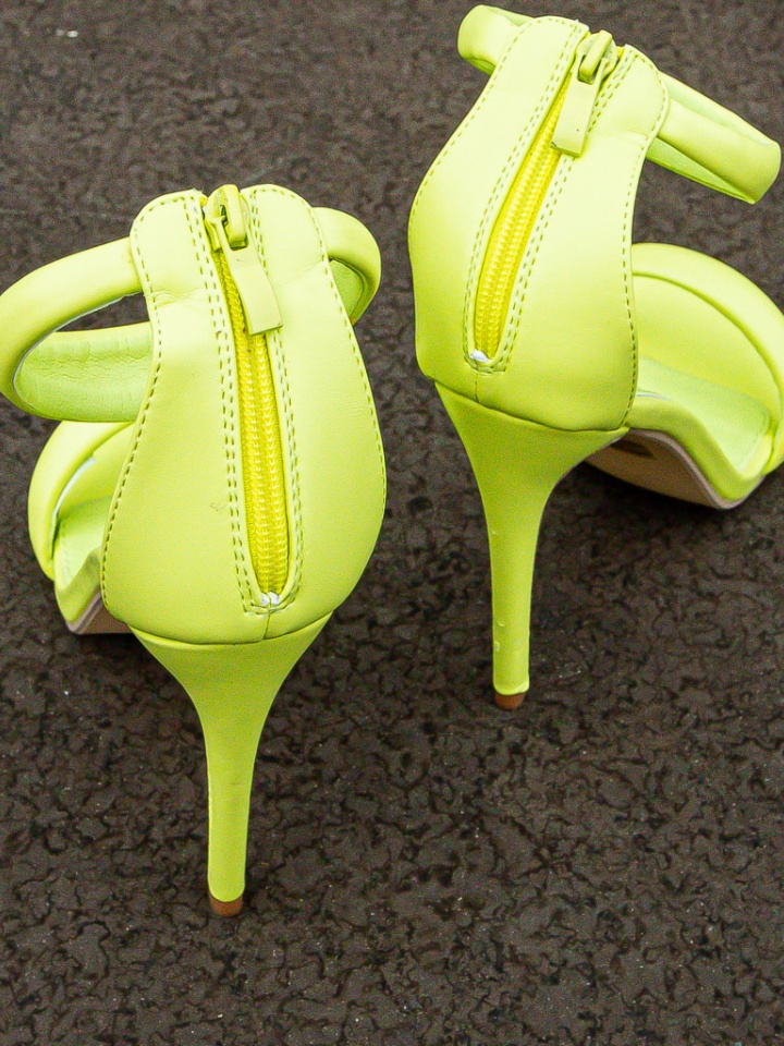 Sandale cu toc Monparis Verzi