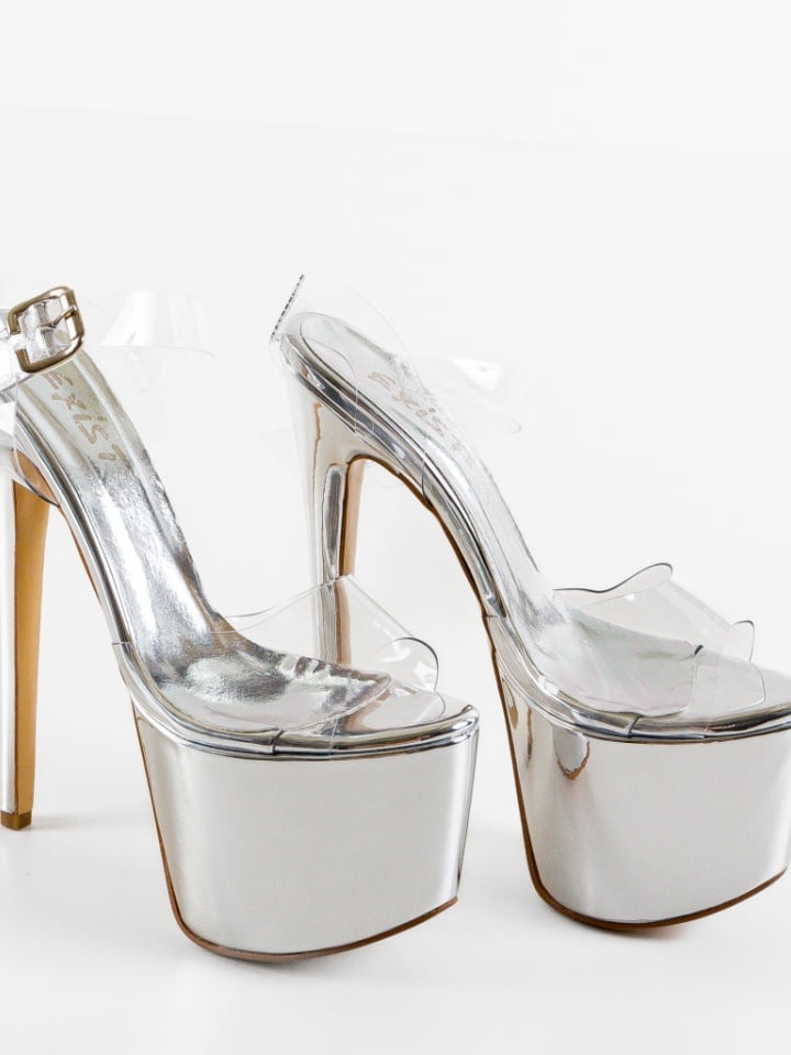 Sandale cu toc Tsubasa Argintii 2