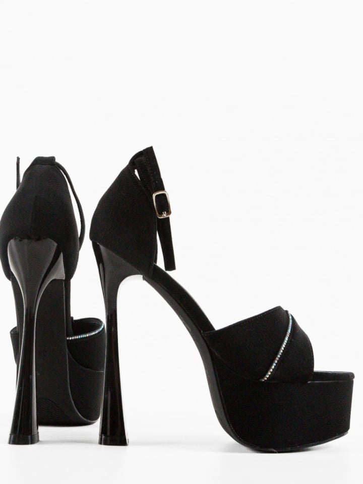 Sandale cu toc Caribou Argintii