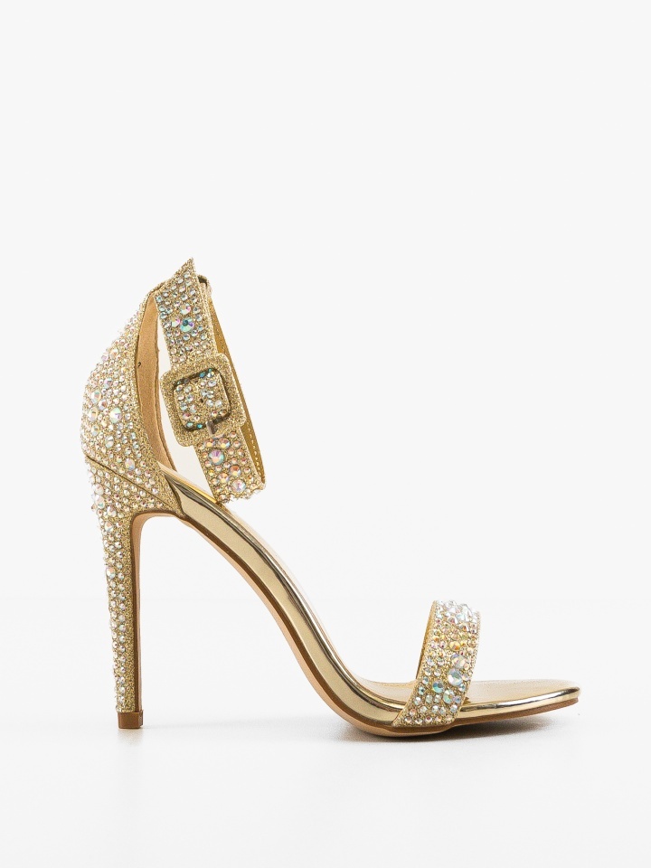 Sandale cu toc Loluta Aurii 2