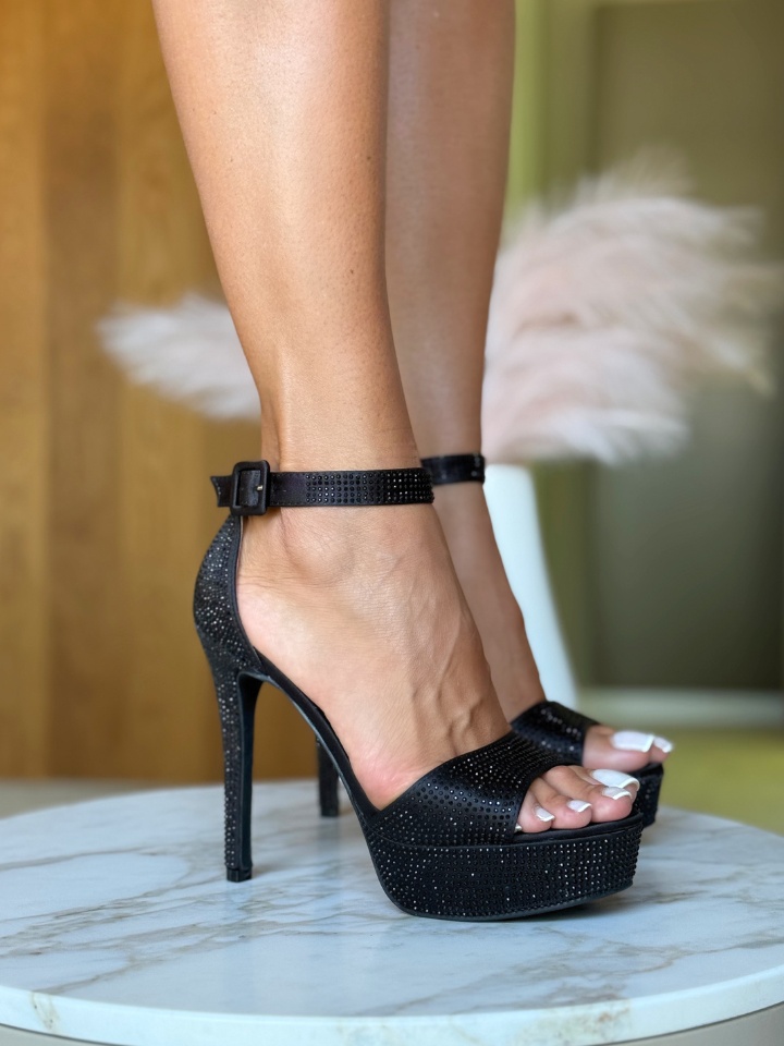 Sandale cu toc Tyrone Aurii