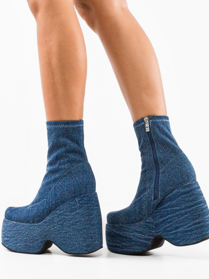 Botine dama Stelar Albastre 2