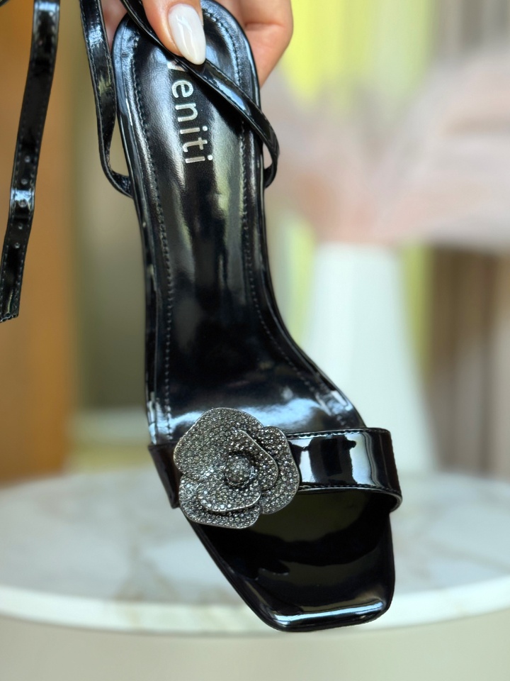 Sandale cu toc Venara Argintii