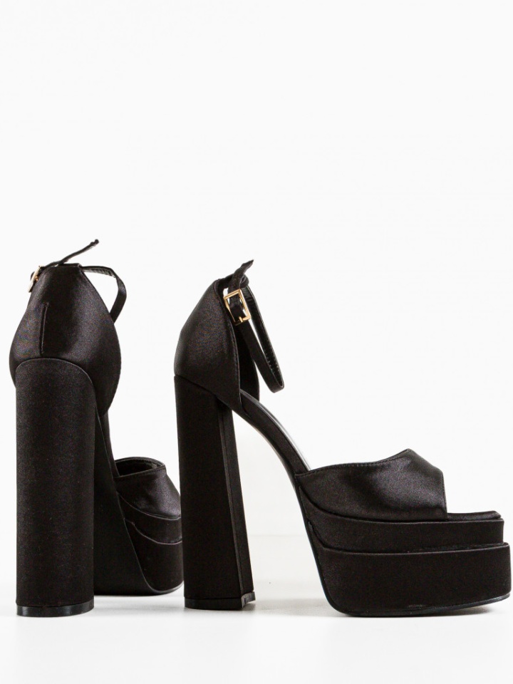 Sandale cu toc Maisy Negre