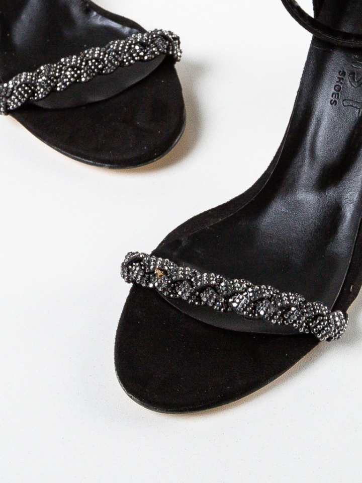 Sandale cu toc Eliarzar Negre