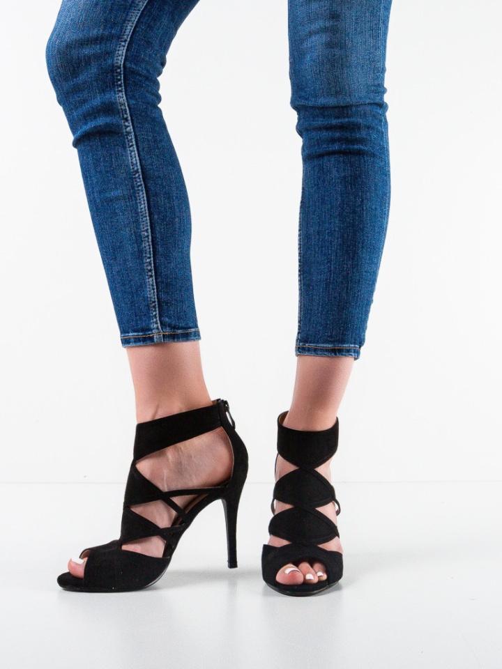 Sandale cu toc Izor Negre