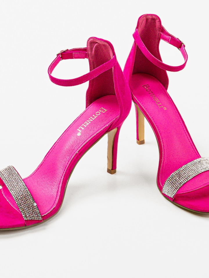 Sandale cu toc Kandrev Fuchsia