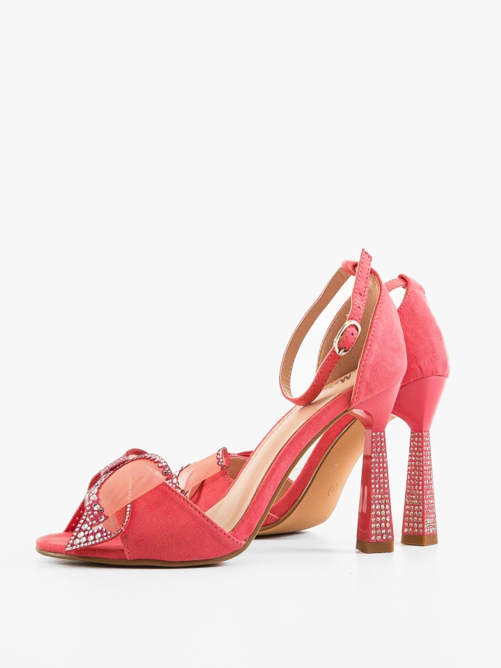 Sandale cu toc Farme Fuchsia