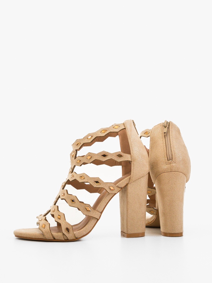 Sandale cu toc Kevin Negre