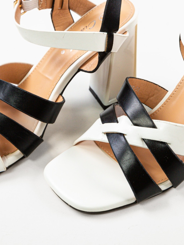 Sandale cu toc Demoph Negre