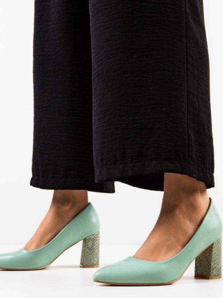 Pantofi cu toc Tuka Galbeni