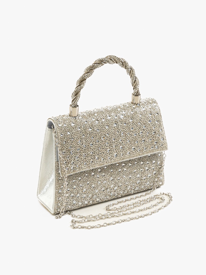 Geanta dama de mana Sarah Argintie