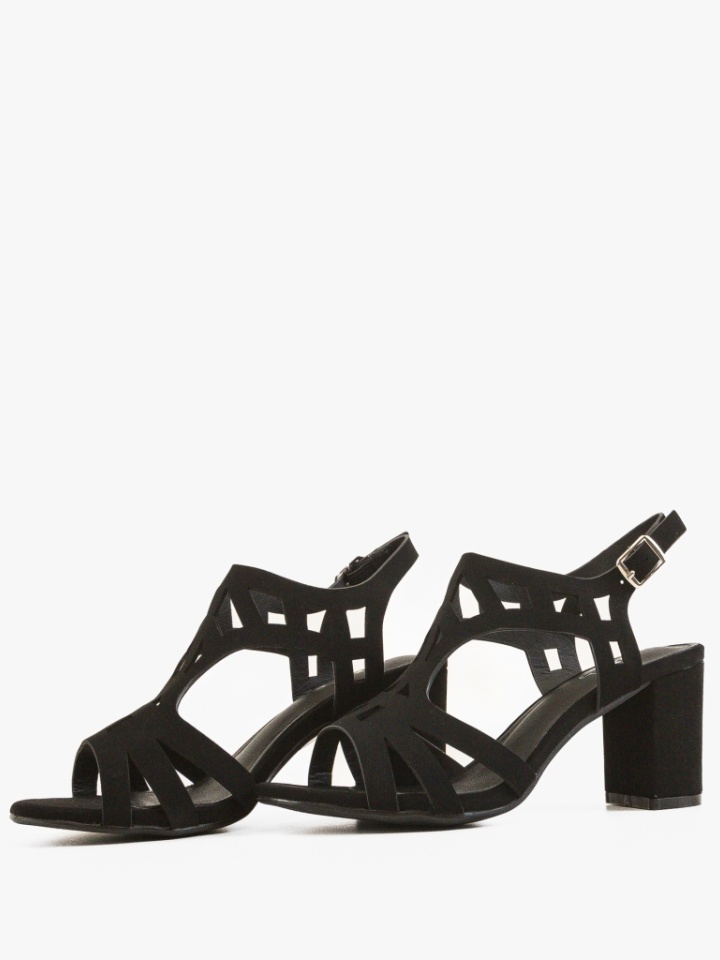 Sandale cu toc Kajje Albe