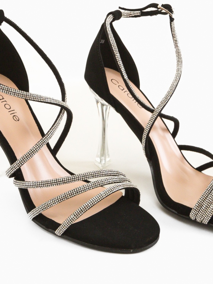 Sandale cu toc Clarke Negre