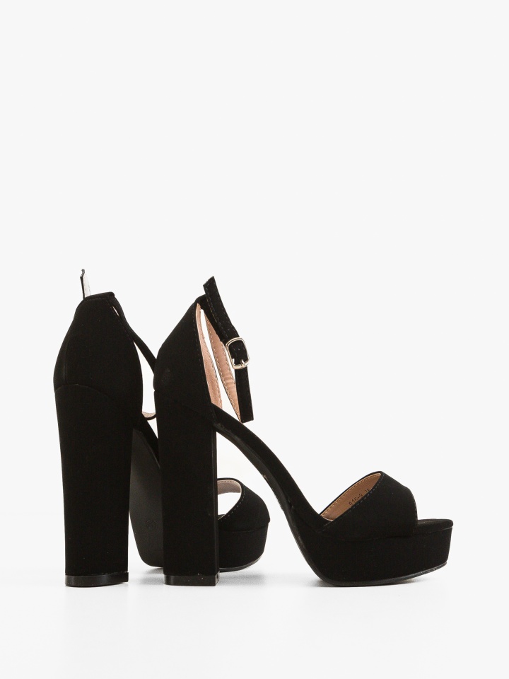 Sandale cu toc Stuart Negre