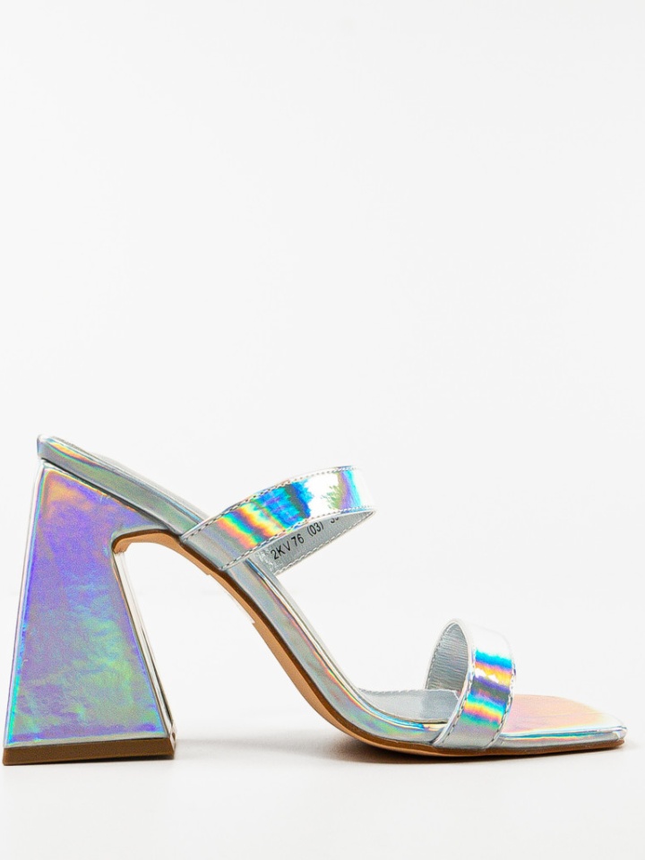 Saboti cu toc Luanda Argintii