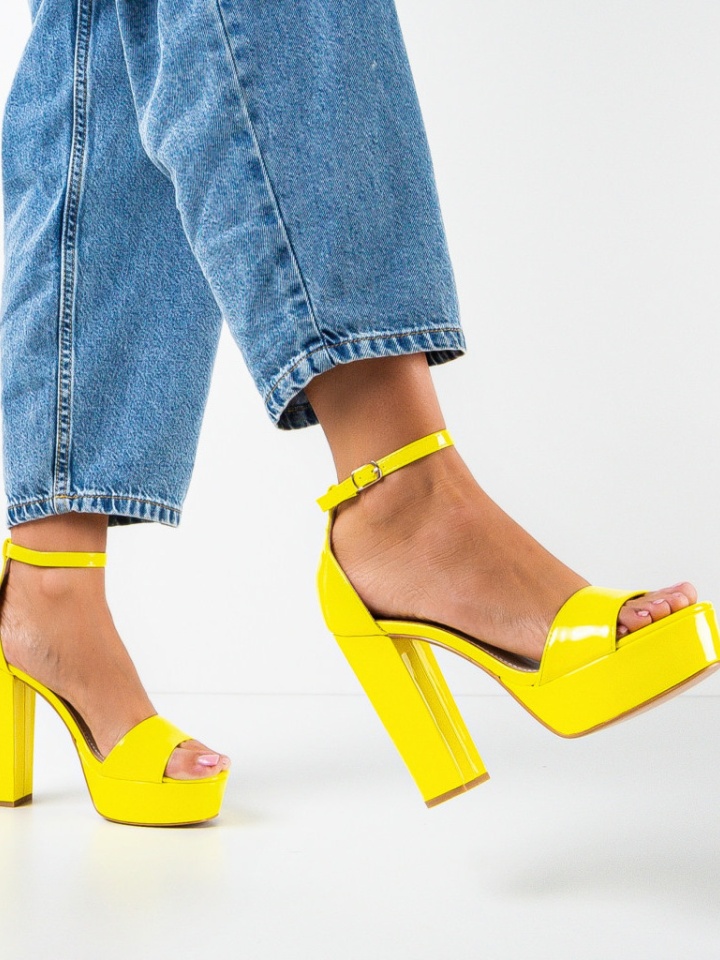 Sandale dama Mill Galbene