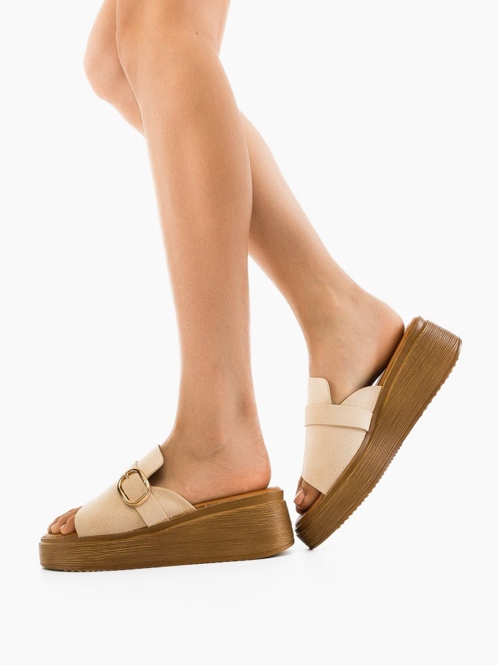 Papuci dama Priya Bej