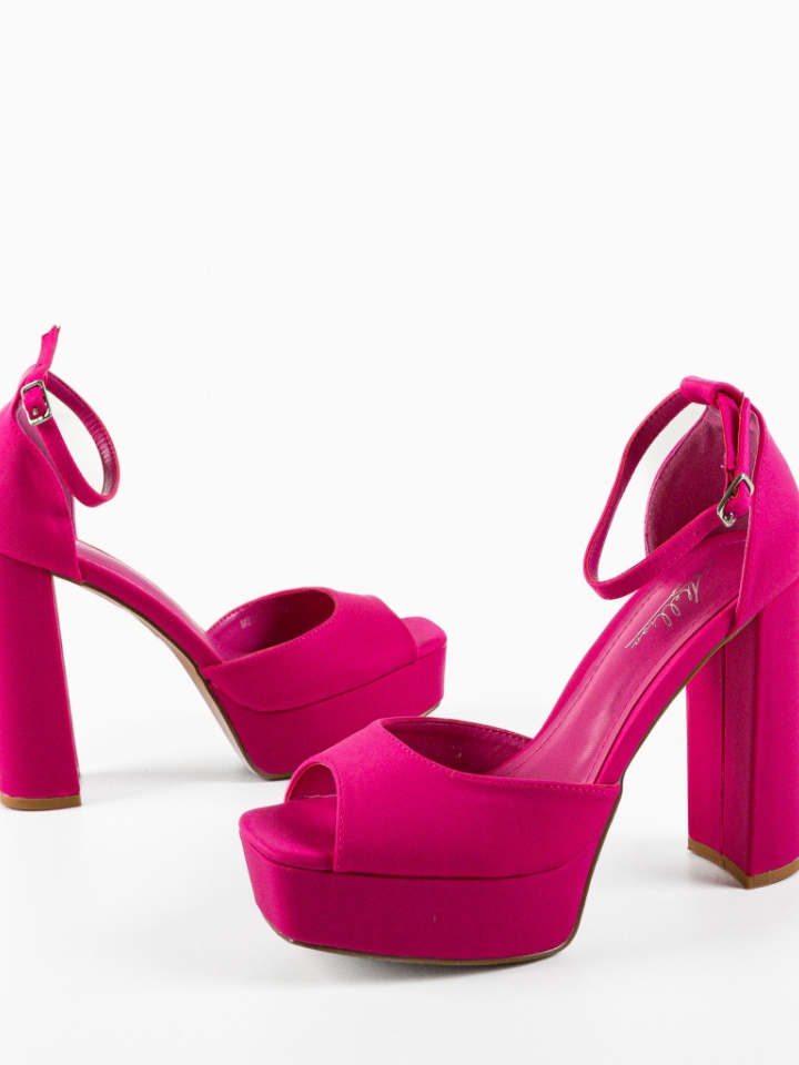 Sandale cu toc Kevin Fuchsia