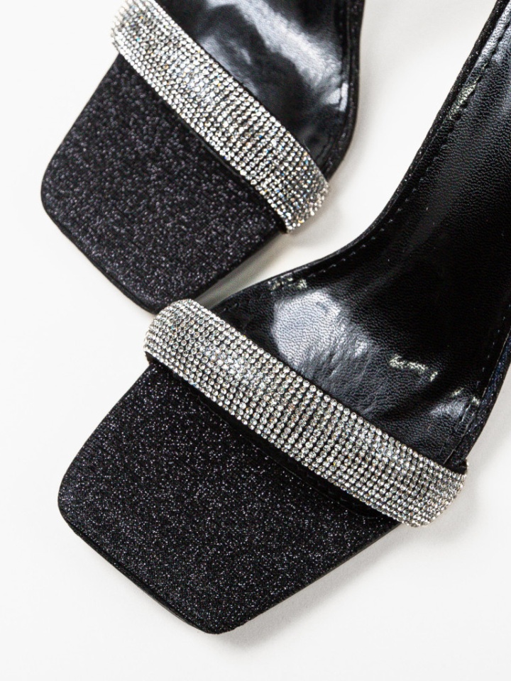 Sandale cu toc Nigella Negre