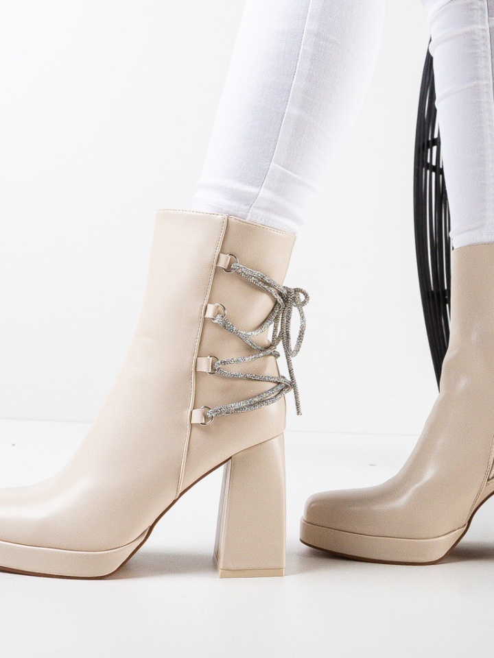 Botine dama Beattie Bej