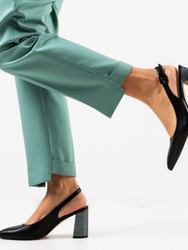 Pantofi cu toc Soka Albastrii