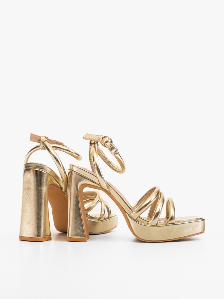 Sandale cu toc Grant Argintii