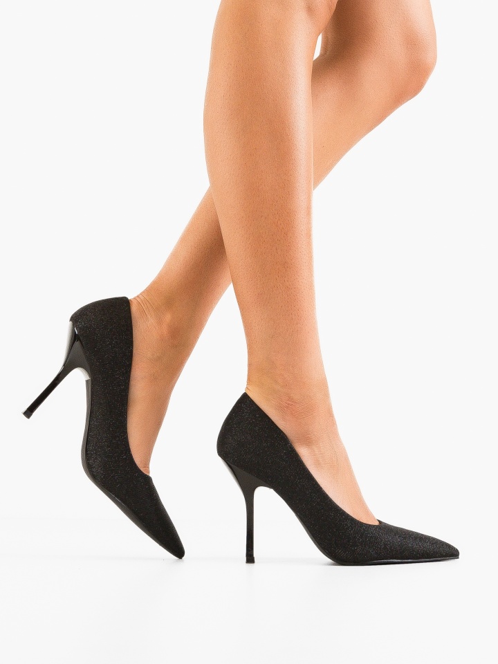 Pantofi stiletto dama Moham Argintii