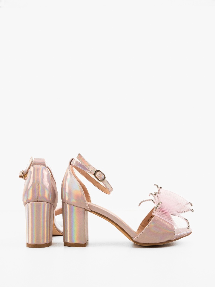 Sandale cu toc Dyala Argintii