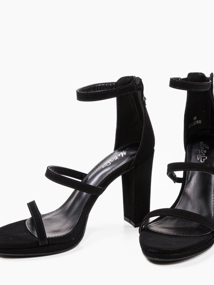 Sandale cu toc Josie Negre