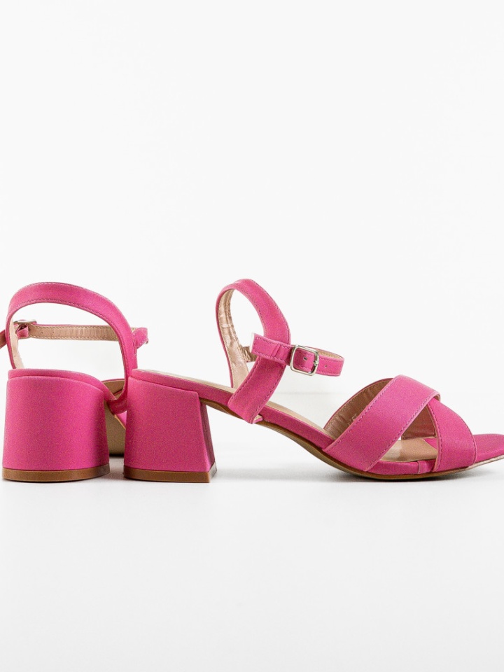 Sandale cu toc Tionge Roz