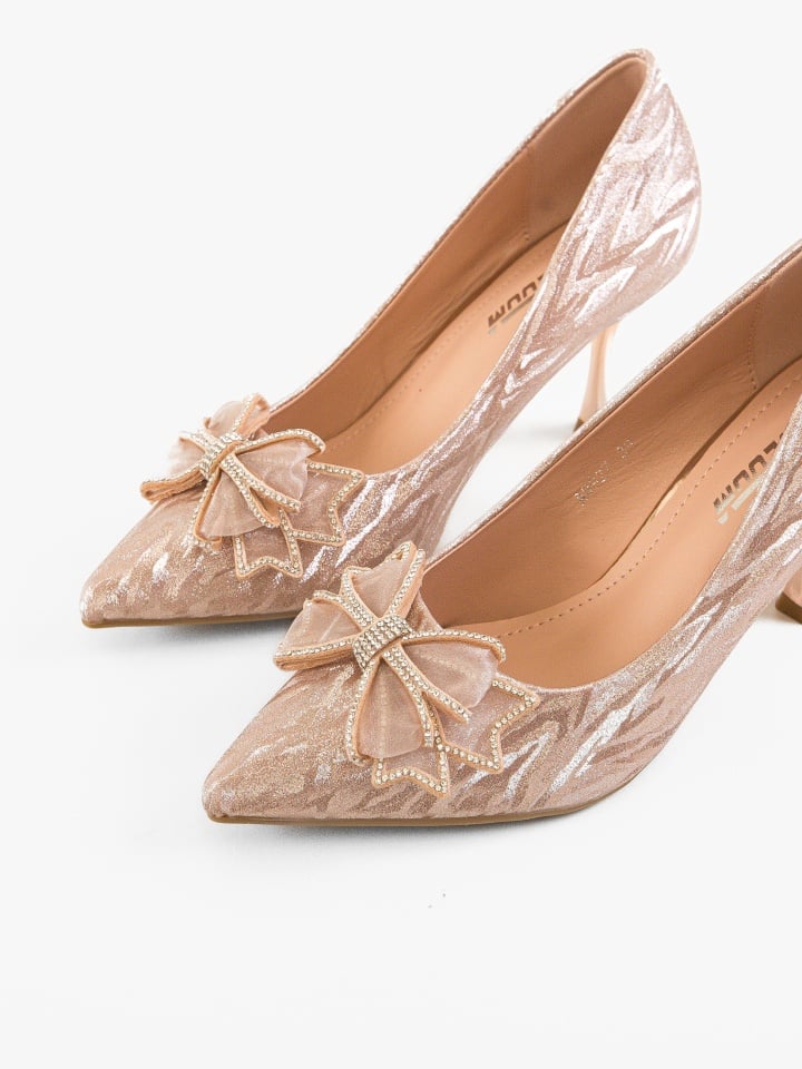 Pantofi stiletto dama Teuni Argintii