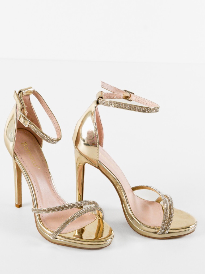 Sandale cu toc Vraday Aurii